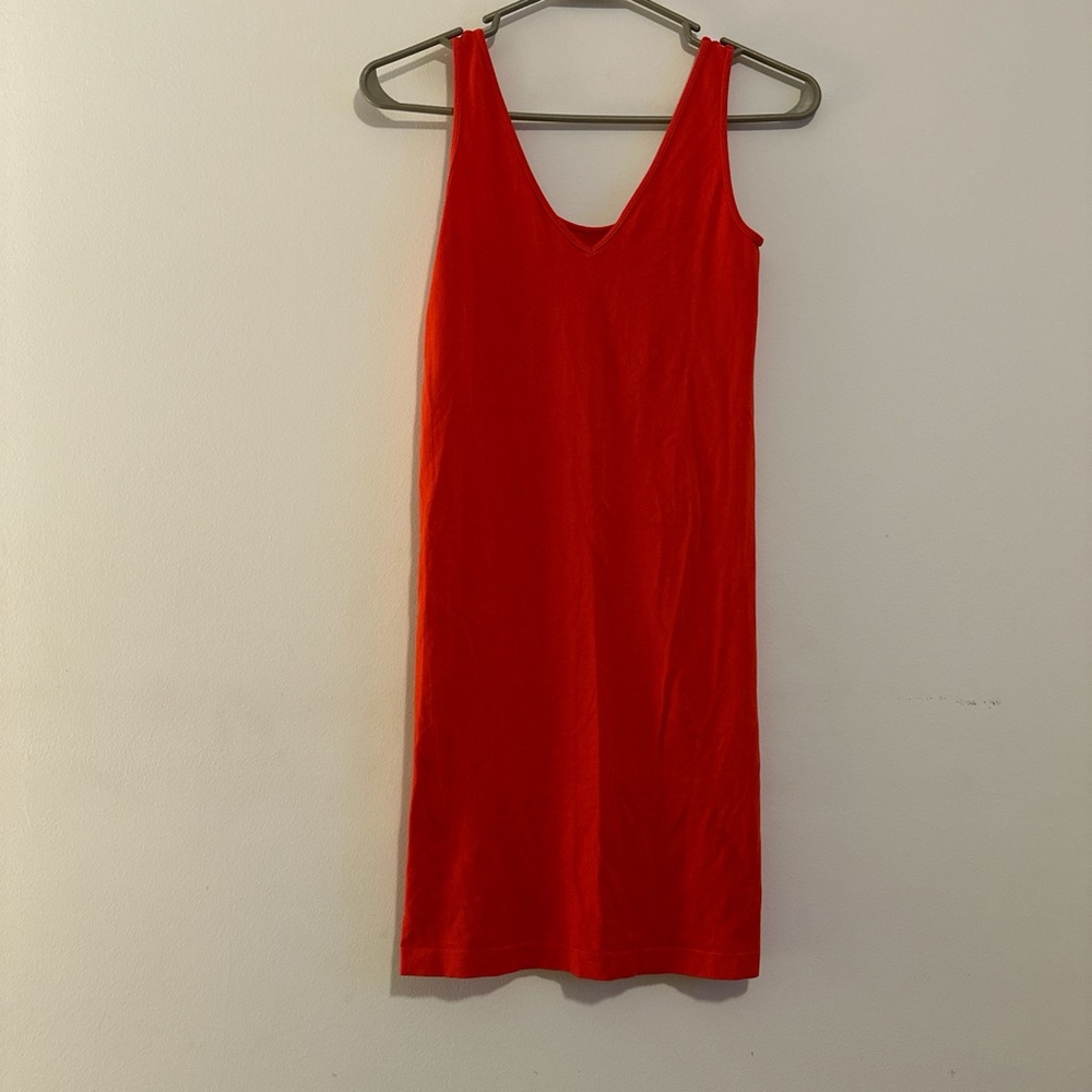 Red/orange Bodycon Sleeveless Dress
